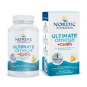 Nordic Naturals Ultimate Omega + CoQ10、レモン - 120 ソフトジェル - 1280 mg Omega-3 + 100 mg CoQ10 - 心臓の健康、細胞エネルギー、抗酸化サポート - 非GMO - 60 サービング