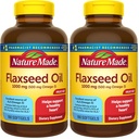 Nature Made Flaxseed Oil 1000 mg, 心の健康サポートのための栄養補助食品, 180 Softgels (パック 2)