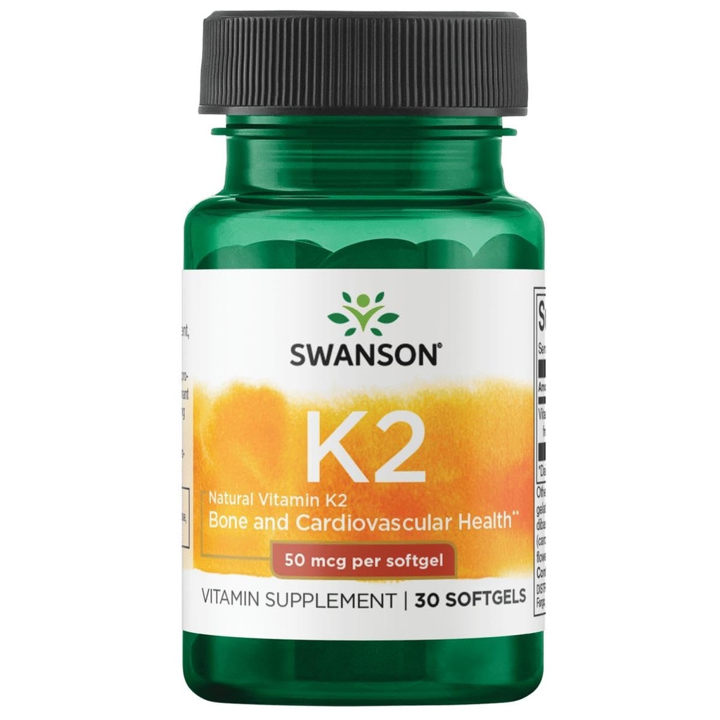 スワンソンナチュラルビタミンK2(ナトからメナキノン-7)50mcg 30Sgels(1パック)