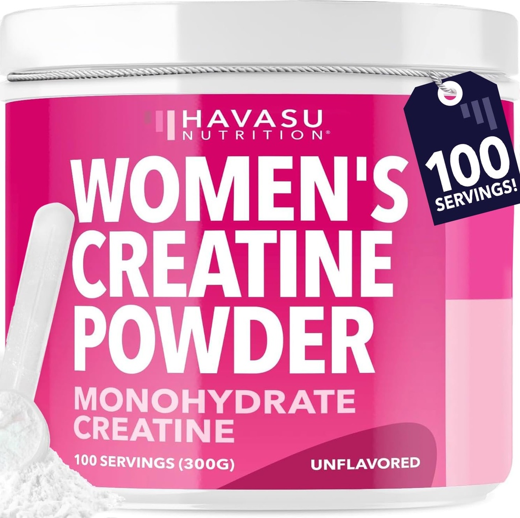 Creatine for Women - Formulated for Women - 3g Micronized Creatine Monohydrate Per Serving to Support Energy, Lean Muscle Mass, and Mental Clarity - Unflavored, Vegan, Non-GMO, 100 Servings