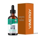 Vimergyキッズオーガニック液体B12 – 物理的な開発を促進 & 認知機能* – Fast-Absorbing Immuneサポート* – USDA Organic, ビーガン, 非GMO – 55 mL