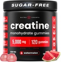 NutraChamps 120 男性と女性のためのクレアチングミー - 5g砂糖無料Chewableクレアチンモノハイドグアミー - プロテイン合成、筋肉の回復とワークアウト性能をサポート
