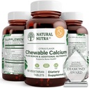 骨の強さのための自然なNuttraのChewableカルシウム補足は、筋肉健康を、助けます歯の健康、サポート 神経の健康および心血管の健康を、改善します骨の強さ、60のタブレットを促進します