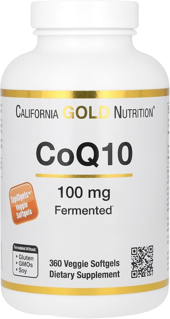 カリフォルニアの金の栄養のCoQ10 100のmg、Coenzyme Q10 Ubiquinone USPは、Mitochondrial機能、360の野菜のSoftgelsを支えます