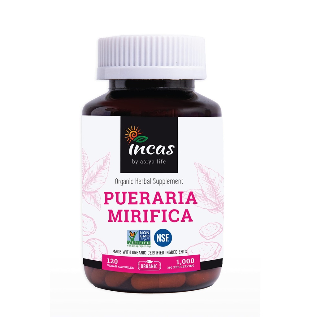 INCAS有機Pueraria Mirifica 500mgの根のエキスの粉のタイからのビーガン カプセル非GMOは女性の健康、有機性自然な草を促進します