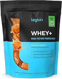 レギオン 草のフィード牛からWhey +タンパク質Whey Isolate - Whey Protein Isolate Powder Low Calorie, Non-GMO, Sugar Free, Lactose and Gluten Free, All Natural Protein Powder for Men & Women, 30 サービング
