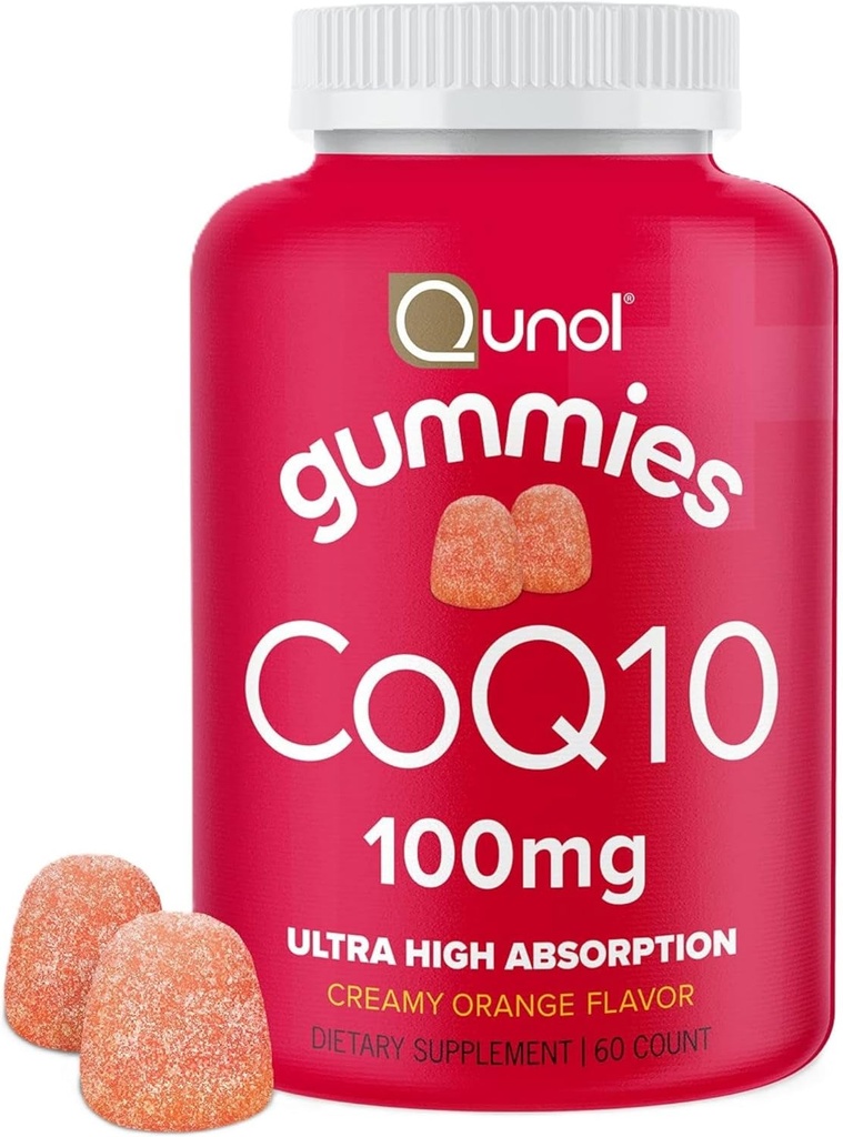 QunolのCoQ10のグミー、100のmg、おいしいGummyの補足、助けは中心の健康、60のctを支えます