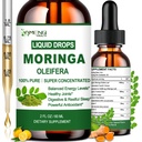 純粋なMoringa Oleiferaの液体の低下、有機Moringaの葉のエキスw。Turmericの黒いペッパー、エネルギーMetabolismの免疫の皮の接合箇所及びガット、Moringaのカプセルの粉より6Xより強い