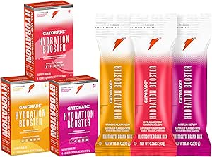 Gatorade Hydration Booster - すべて 3 味 (イチゴ ウォーターメロン, トロピカル マンゴー, シトラス ベリー)