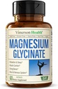 純粋なマグネシウムのGlycinate 200mg (Glicinato de Magnesio) - 睡眠、リラックス、筋肉及び女性の健康のためのChelatedのマグネシウムの補足–クエン酸塩か酸化物よりよく吸収される– 60ビーガンカプセル