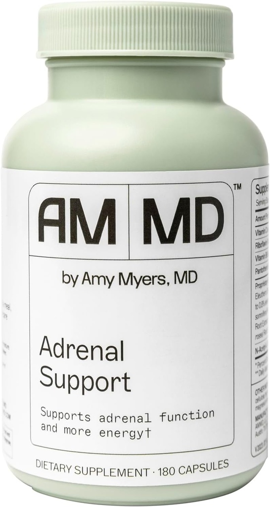 Amy Myers MD Adrenal サポート - Ashwagandha、Riboflavin、ビタミンB6および多くが付いている適応性のハーブの補足-グルテンフリー、非酪農場及び非大豆- 180のカプセル