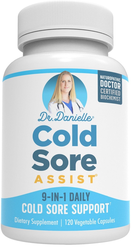 リジンとレモンバームのベストコールドソアサプリメント - Dr. Danielle Cold Sore Assist - 120カプセル