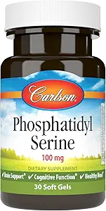 カールソン-Phosphatidylの穀物、100のmg、非GMOの脳機能、30のSoftgels