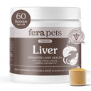 ミルクアザミ、コリン&ターメリックの犬と猫のためのFeraペット肝臓サプリメント - 有機植物 - 肝臓機能、免疫、解毒、および代謝機能を強化 - 粉末 - 60スクープ