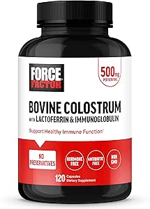 FORCE FACTORの牛牛のColostrumは免疫グロブリンおよびLactoferrinと補うGutの健康及び免除、米国で、優れた質、120のカプセルでなされるホルモン及び抗生物質なしを支えます