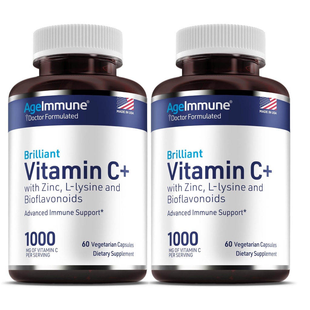 L-Lysine 500mg、亜鉛グルコネート12mg、Bioflavonoids 300mgのビタミンC 1000mgの複合体。 医者は健康な免疫システム サポートのためのマグネシウムのステアリン酸塩の自由な補足を処方しました。 2本のびん。(2)