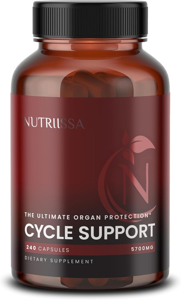 Nutriissa Cycle Support - Premium Kidney & Liver Detox - Organ Defense for Bodybuilders & Weightlifters - EPEB Certified for Purity & Potency - 400mg TUDCA & 1000mg NAC - Vegan, 240 Capsules