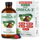 Maxi Health Omega 3 for Kids Supplement - コシャオオメガ3キッズフィッシュオイルDHA&EPA - フルーツバースト風味の液体魚油サプリメント - ムード、脳、フォーカス、ボンズ&アイ(8オンス)をサポート