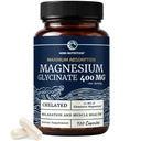 マグネシウム グリシナート 400mg | 睡眠、カルム、筋肉の弛緩、心、骨及び女性及び人のためのNerveサポート | ケラトマグネシウム グリシネートの補足 | 120 Ct (2か月の供給)