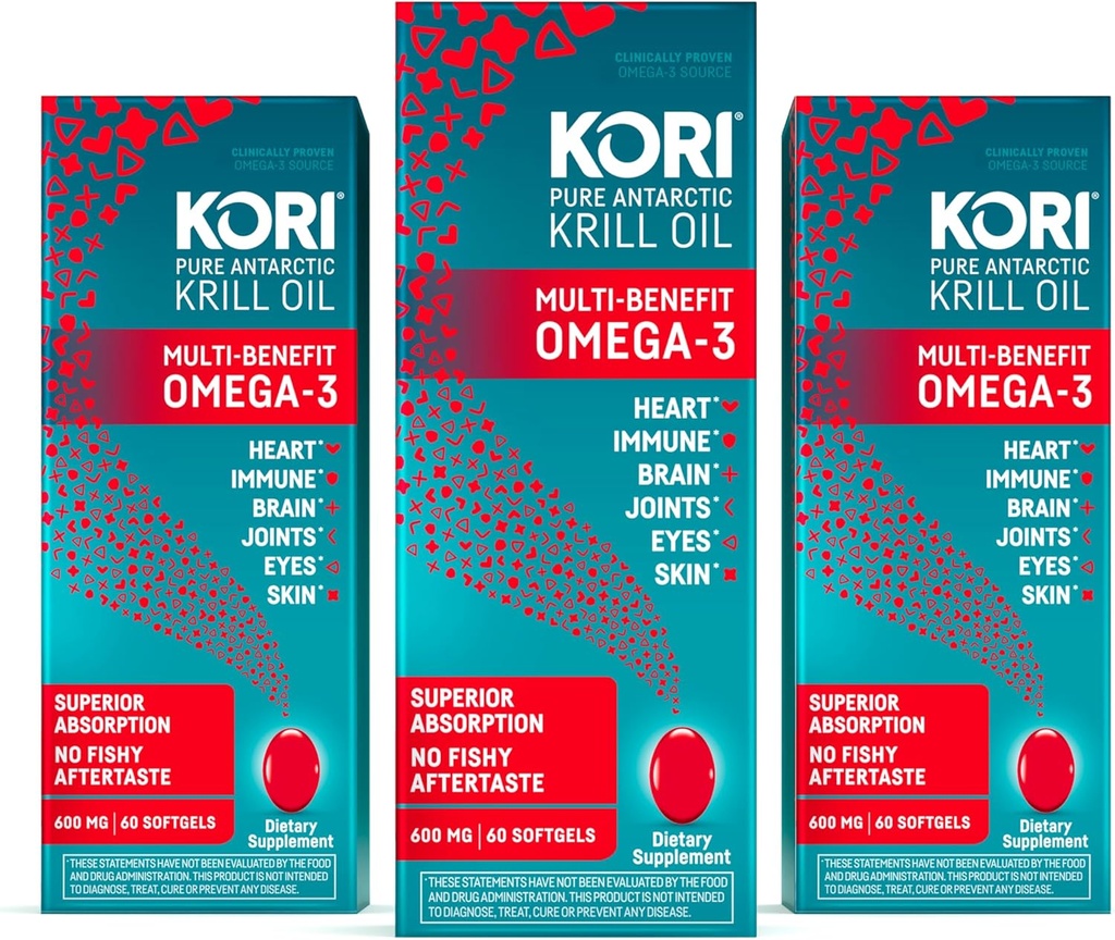 Kori Krillオイルオメガ3の優秀な吸収オイルの補足、EPA及びDHA、600のmg、180のSoftgels