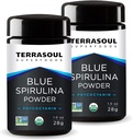 Terrasoulスーパーフードオーガニックブルースピルリナパウダー(ミロングラスジャー) : 2 Oz (2パック)