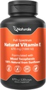 ミックストコフェロールによるNaturariis Sunflower Vitamin E 670mg(1000 IU) | エッセンシャルスキンビタミン&免疫サポート | 非GMO、大豆&グルテンフリー | 120 Softgels