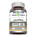 アメイジングフォーミュラレシチン 1200 Mg | ソフトゲル サプリメント | ノンGMO | グルテンフリー | アメリカ製(1パック | 240 カウント)