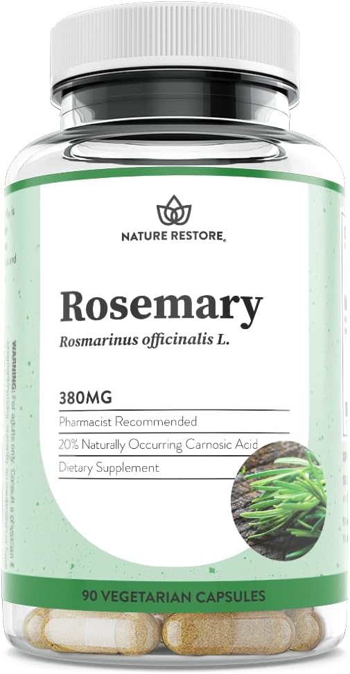 Nature Restore Rosemaryのエキスの補足、20パーセントのCarnosicの酸に標準化される、90のカプセル、米国、非GMO、グルテンフリーで製造される