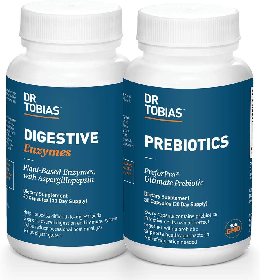 Dr. Tobias Prebiotics & Digestive Enzymesは、消化器の健康のためのバンドル