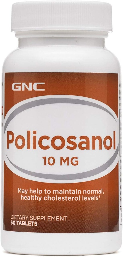 GNC Policosanol 10mg、60のタブレットは、正常な、健康なコレステロールのレベルを維持します