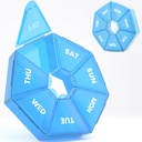 週刊ピルオーガナイザー、2パックポータブルピルボックス薬箱ケース6色(セブンデー)ビタミン/魚油/錠剤/サプリメント - 関節炎フレンドリー(青)の新しい版