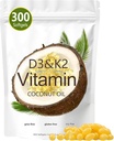 ビタミンD3 K2のSoftgel、D3 K2のビタミン10000 IU、10000のIU VIT D3 + 200 MCGのビタミンK2、GMO、グルテン、大豆、骨の健康、サポート カルシウム吸収、300のゲルの放して下さい