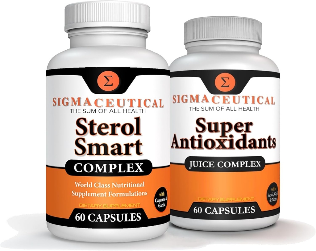 Niacin - ベータSitosterol - Policosanol - 植物ステロール - ニンニク - Cayenneサプリメントプラススーパー抗酸化サプリメント - Goji Berry、Acai Berry、Mangosteen、Resveratrol、Pomegranate&Noni