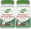 Nature's Way Butcher's Broom Root、伝統的な脚静脈サポート*、100ビーガンカプセル(パッケージ2)