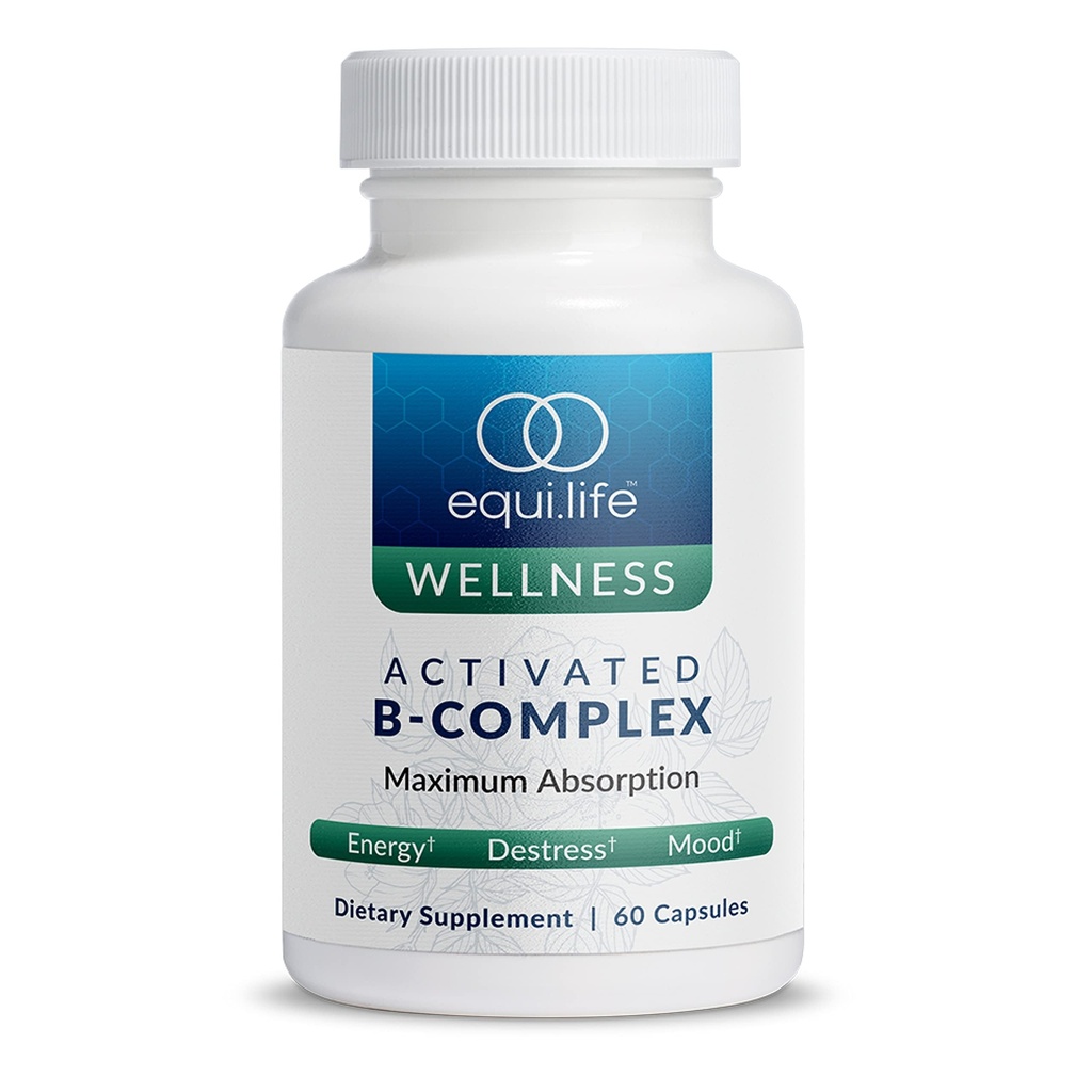 Equilife は B の複合体を活動化させました、Biotin、イノシトール、B12 及び B6、Choline 及びサポート エネルギー及び毛、皮、釘の健康、グルテンフリーのグルテンフリー、ビーガン、非 GMO、60 のカプセルに Folate を活動化させました
