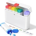 デイヴィキーピルオーガナイザー2日 - 大容量毎週AM PM Pill Box with Heart Latch, 7 Day Travel Pill Case, 薬用かわいい薬オーガナイザー, ビタミン, サプリメント