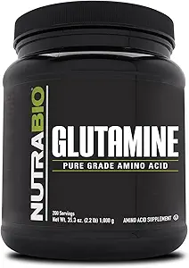 NutraBio 純粋な L グルタミン パウダー - L グルタミン サプリメント - アミノ酸 - 純粋なグレード: 無添加剤、フィラー、または期待! - 筋肉回復サプリメント - (1000グラム)