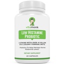 VitaMonkの低いヒスタミンのプロバイオティクスはヒスタミンの許容およびサポートバランスの取れた腸の健康-ヒスタミン制御-60のカプセルが付いている健康の改善を見ている人のためのヒスタミンの自由なプロバイオティクスを戦います