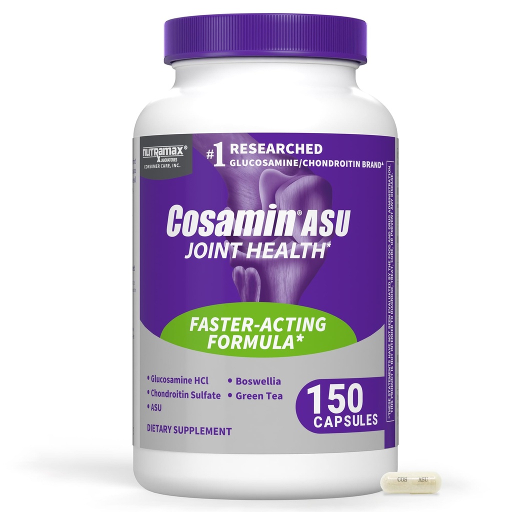 Nutramax ラボラトリーズ Cosamin® ASU 合同健康サプリメント グルコサミン、コンドロイチン&ASU 男性用 & 女性用関節の健康、150 カプセル