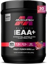 MuscleTechプラチナエッセンシャルアミノ酸は、電解液、フルーツパンチ - エネルギー、筋肉の成長と強度ビルダーのためのプレワークアウトパウダー - 男性と女性のためのAAAコンプレックス - 30サービング