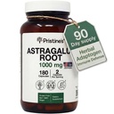 PRISTINE'S Astragalusの根の免疫サポート補足は-1000mg 90日の供給の草の適応剤-健康な老化、中心及び肺の健康をカプセルに入れます