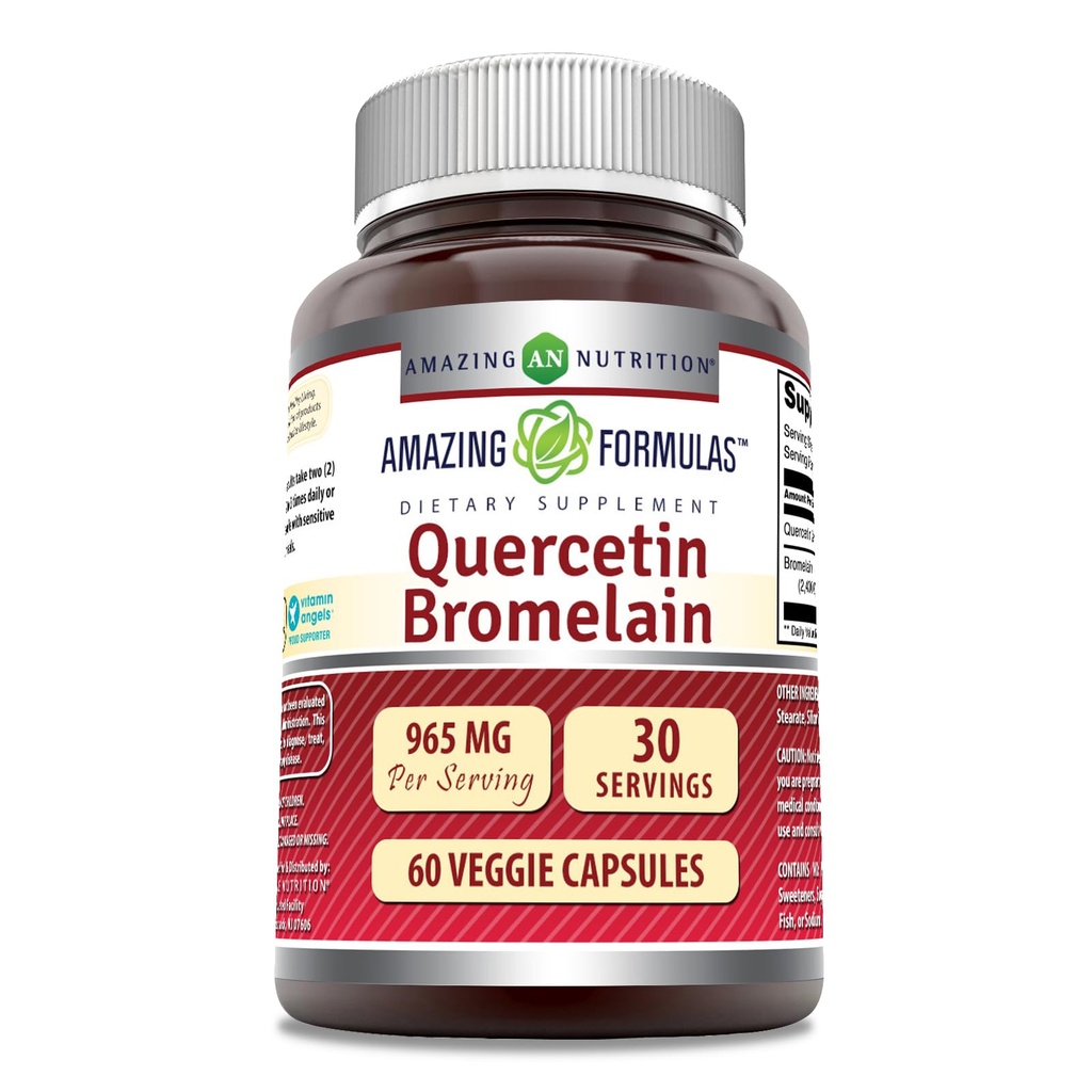 Bromelain 165 Mg Veggie Capsules Supplements   非GMO | グルテンフリー | アメリカ製 | ベジタリアン向け (60)