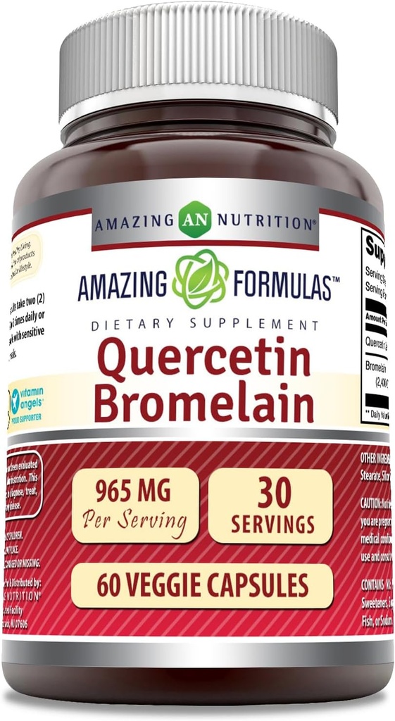 Bromelain 165 Mg Veggie Capsules Supplements   非GMO | グルテンフリー | アメリカ製 | ベジタリアン向け (60)