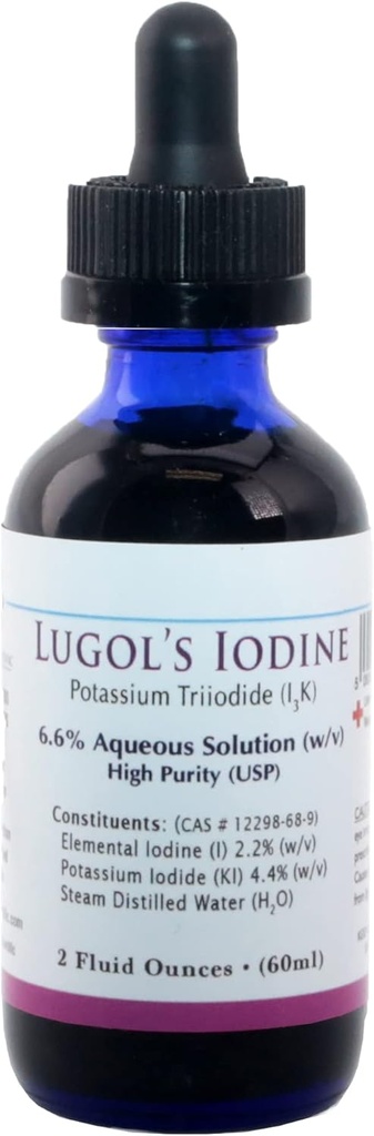 Lugols ヨウ素(Potassium Triiodide 6.6%) USP 2 Oz