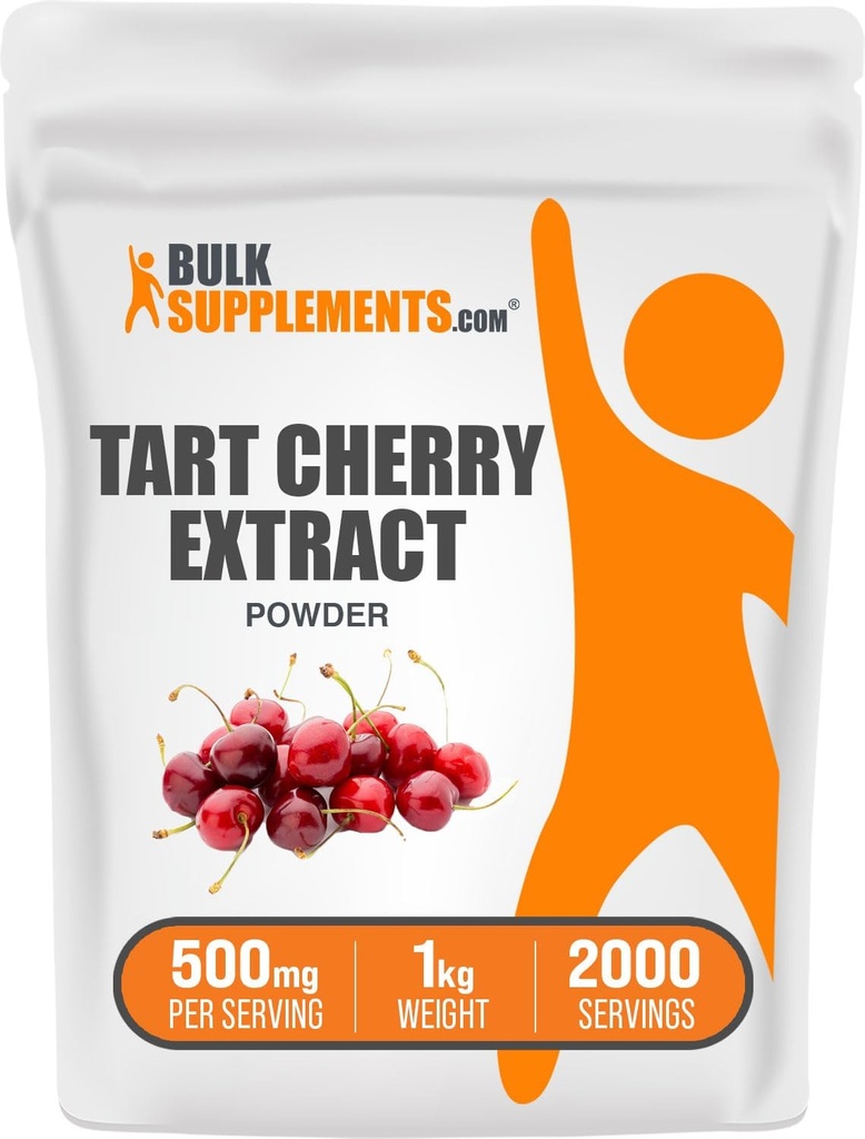 BulkSupplements.comタルトチェリーエキスパウダー - タルトチェリーサプリメント、ハーブサプリメント - 抗酸化物質、グルテンフリー、サービングあたり500mg、5kg(11ポンド)(5パック)