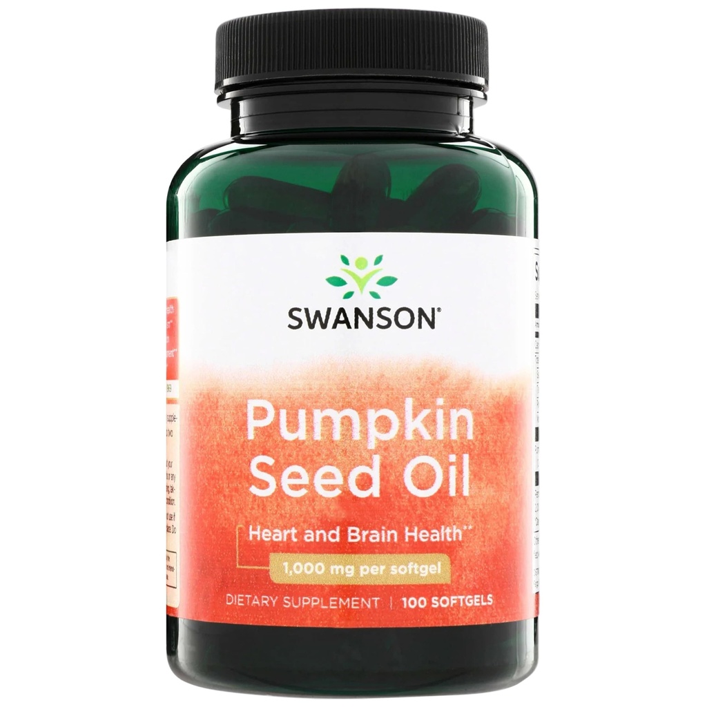 スワンソンカボチャシードオイル - 高バイオ利用できるEFA - (100 Softgelカプセル、各1000mg)