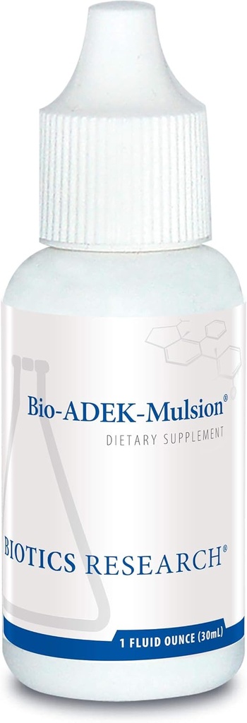 Biotics Research Bio ADEK Mulsion - Emulsified Formula, Improved Bioavailability, Supports Healthy Immune Responses, Bone Health, Eye Health, Cardiovascular Health, 1 fl oz