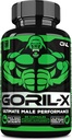 男性のためのGORIL-Xテストステロンブースター - ワークアウトテストステロンサプリメント - サイズ、強度、エネルギーを増加 - 1000mg男性の強化ホニーヤギ - マカルート、トンカットアリ&トリブラステルレスト60キャップ