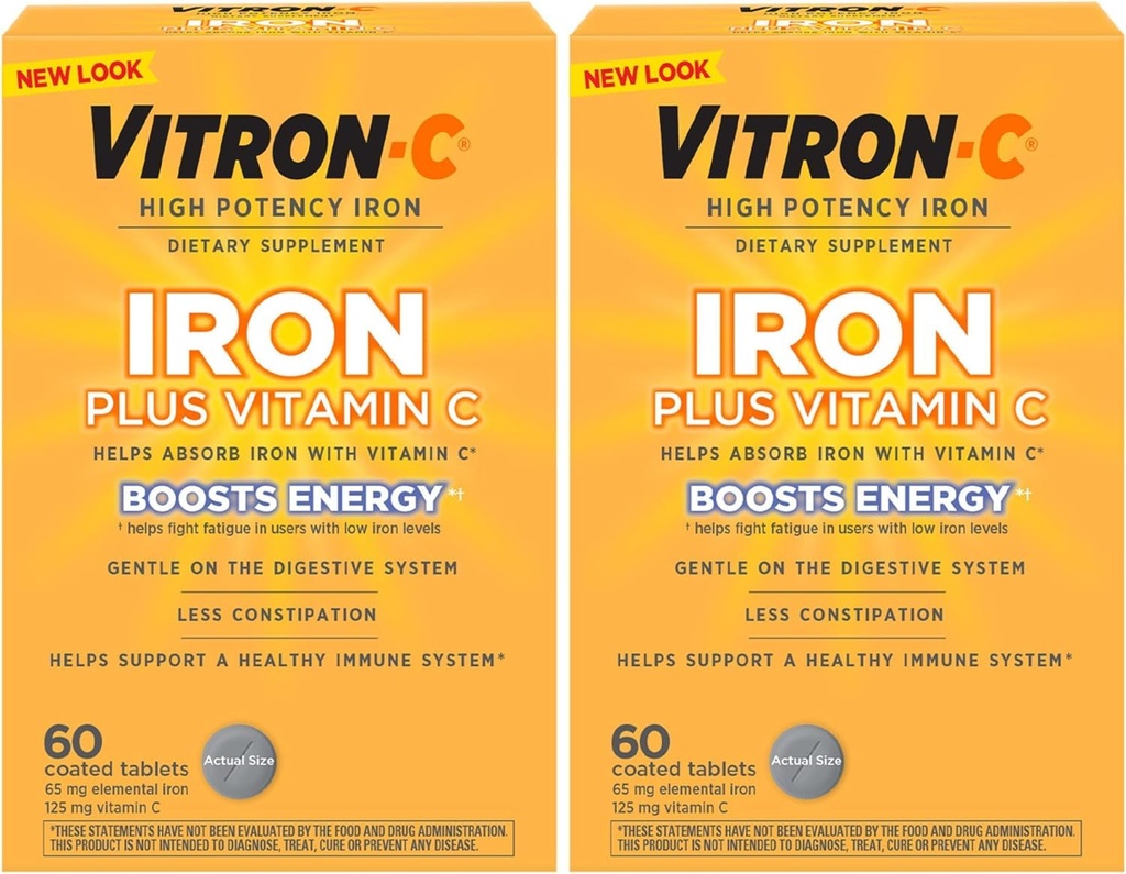 Vitron-cの高い効力の鉄の補足は60のCtを錠剤にします(2のパック)