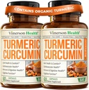 Turmeric Curcumin Supplement with Black Pepper Extract - High Potency Organic Turmeric 1200mg & 95% Curcuminoids for Joint & Digestive Health - Joint Support Supplement - 60 Curcuma Capsules - 2 Pack